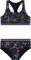Shiwi Bikini set CHARLIE RACERBACK SET - HIPSTER - black palms - 86/92