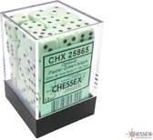 Chessex 36 x D6 Set Opaque Pastel 12mm - Green/Black