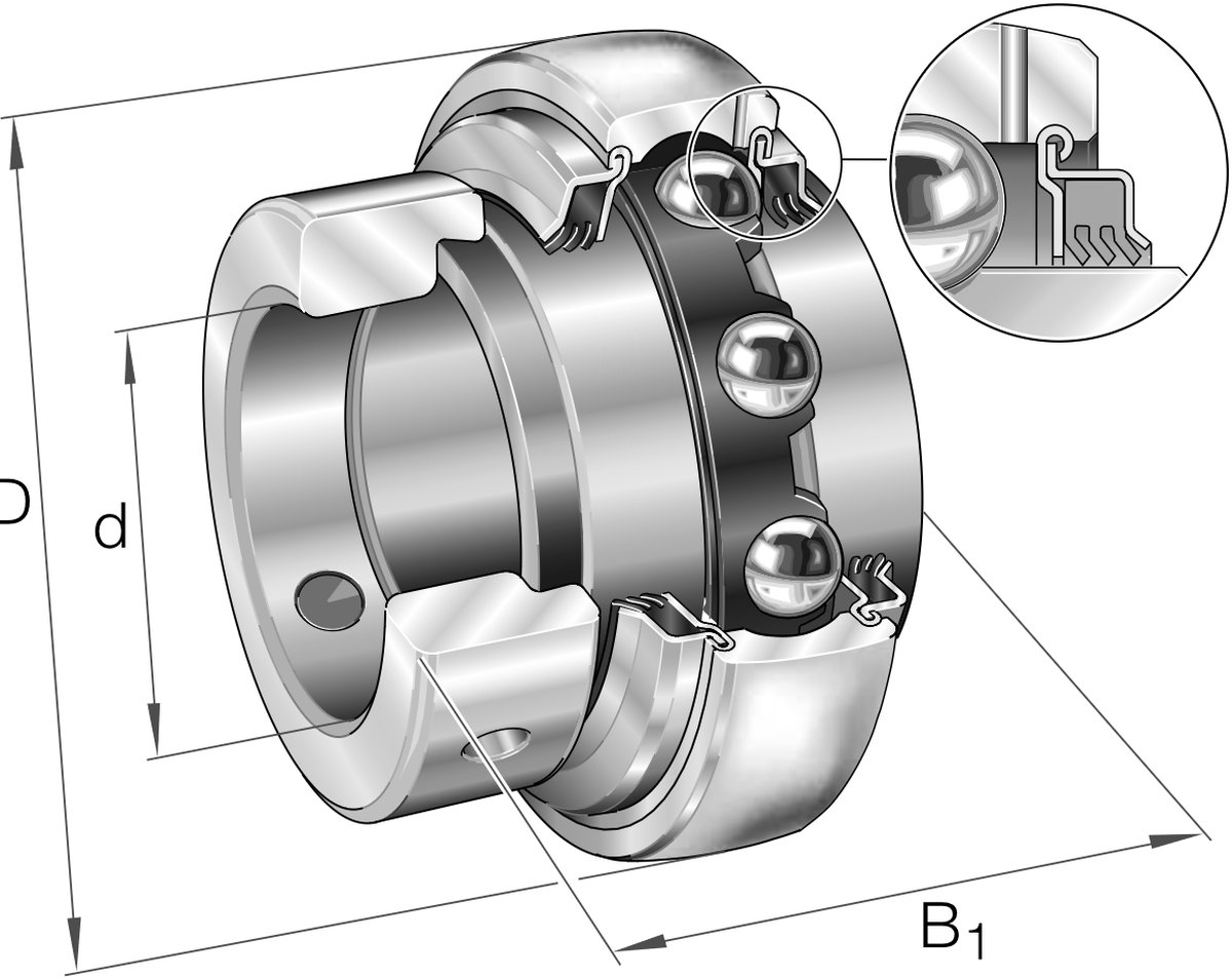 INA Insertlager - GE25-XL-KTT-B