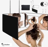 Fritzline® 360-graden Spiegel met Verlichting: Multifunctioneel voor Make-up en Knippen - Self cut mirror
