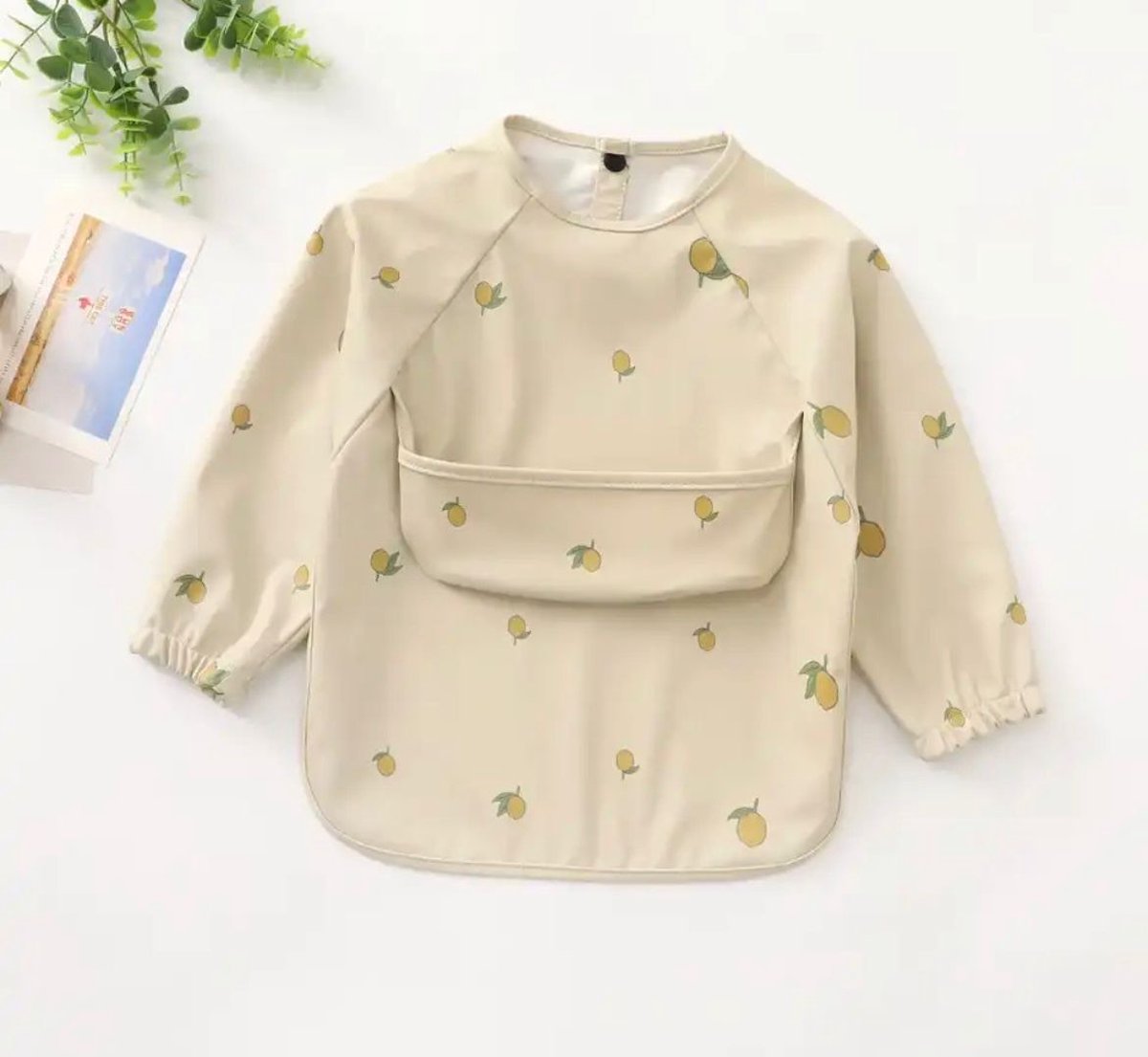 Goedkoopste kliederschort - Slabbetje met mouwen Lente - zomer slab - fruit - Baby peuter slabber - wasbaar - herbruikbare slabber - eten zonder te smeren - slabbetje met fruit - slabber voor kleine kinderen