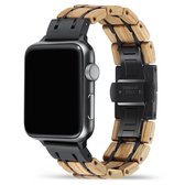 Apple Watch-bandje - walnotenhout en staal 42-45 mm