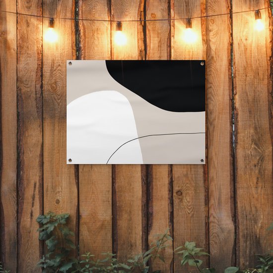 Tableau jardin Formes - Abstrait - Design - 80x60 cm - Affiche jardin - Toile jardin - Affiche extérieur