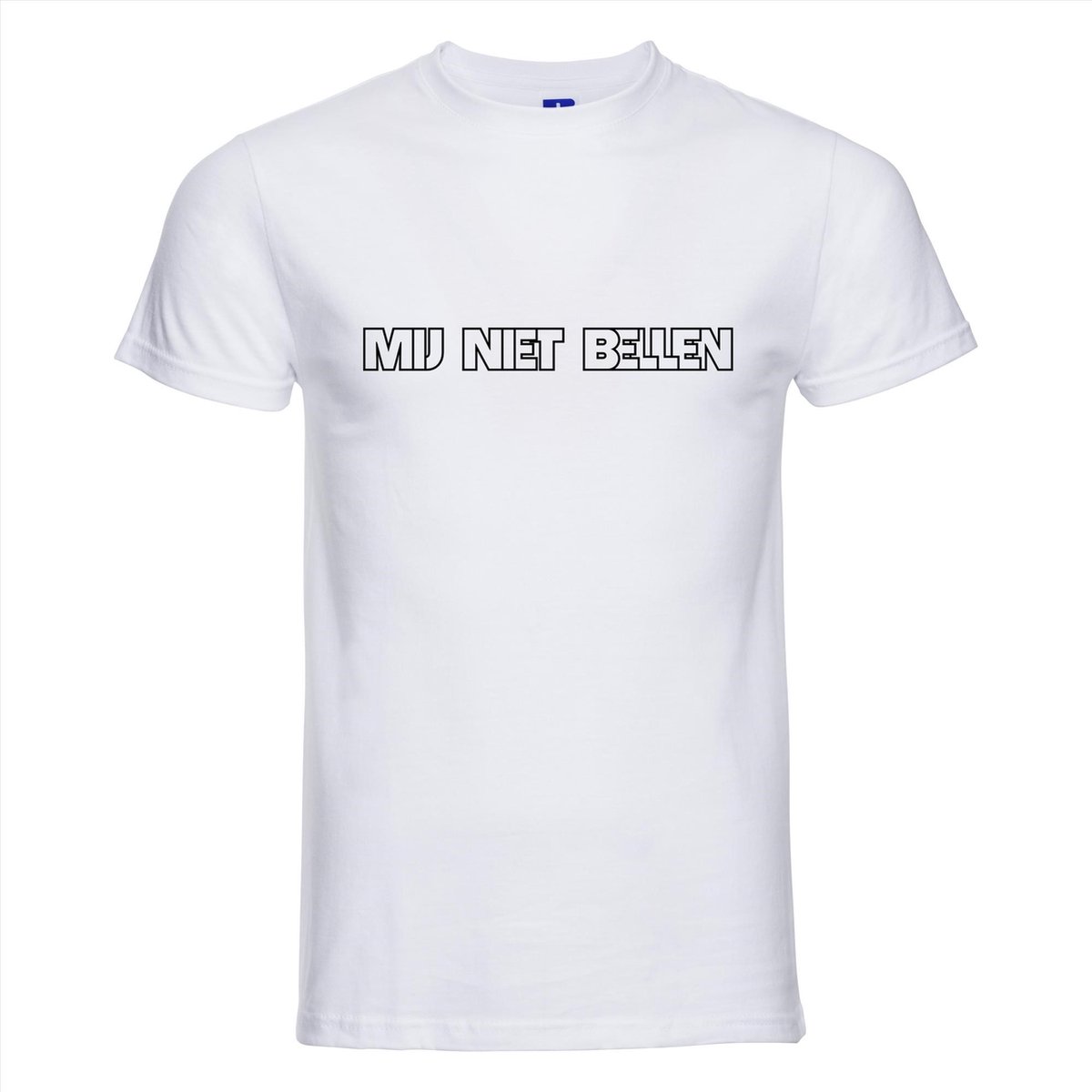 Mij niet bellen T-shirt - 100% Katoen - Maat 2XL - Classic Fit - Wit