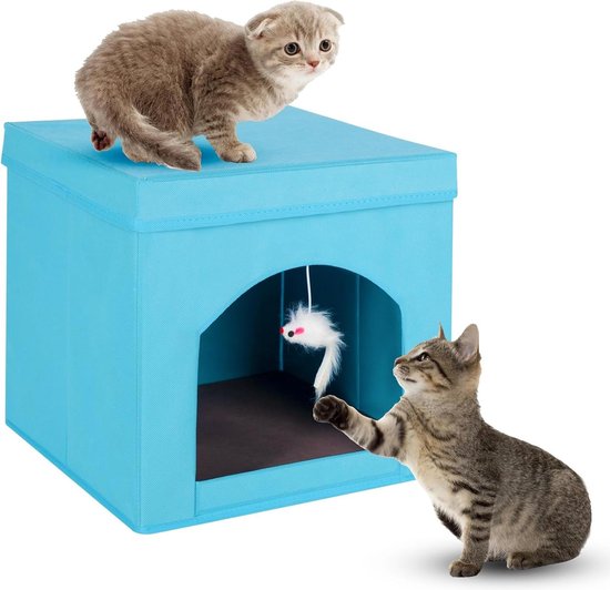 Opvouwbaar Pet Cat House Indoor Cozy Cat Bed voor Kleine Hond Kat Kitten Pet Supplies (Color : Pet House 3, Size : L03