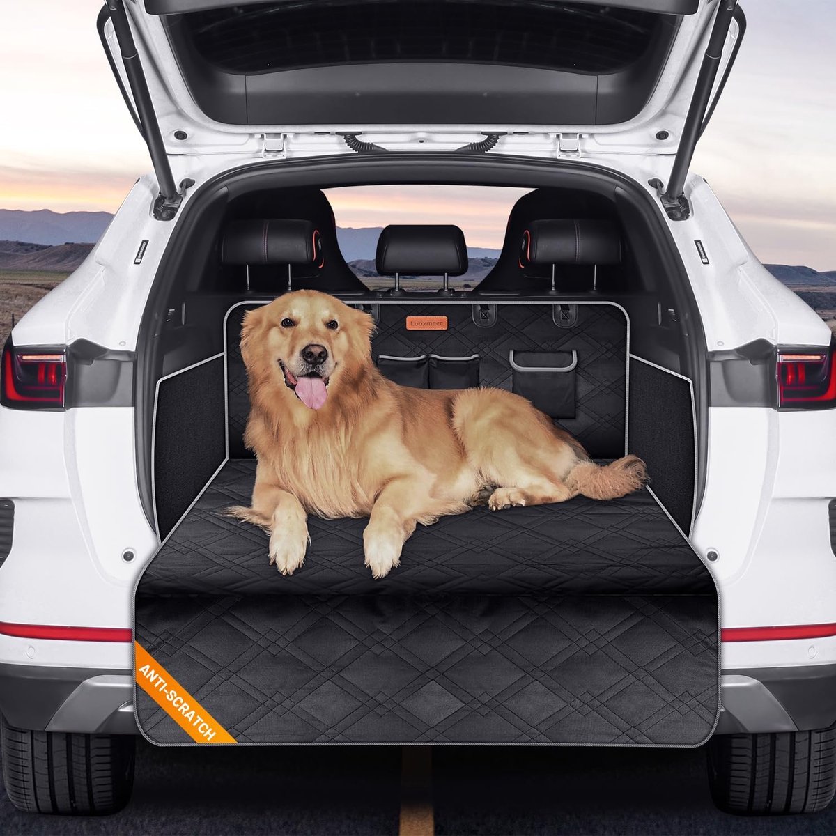 Inkl. Opbergvak En Kom Looxmeer Kofferbakbeschermer Hond Gewatteerd Met Zij- En Laaddrempelbescherming Waterdichte Hondendeken Voor Auto 185x103 Cm