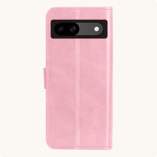 Étui adapté pour Google Pixel 8a Cover Bookcase Flipcase Book Cover - Étui adapté pour Google Pixel 8a Case Book Case - Rose clair