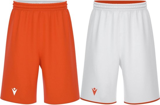 Macron X500 Reversible Short Kinderen - Oranje / Wit | Maat: 7-8 Y