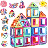 Magnetisch speelgoed - 50 Stuks- Montessori Speelgoed - Meisjes Speelgoed en Jongens Speelgoed- Speelgoed 3 jaar, Speelgoed 4 jaar- Magnetische Bouwstenen- Peuter Speelgoed