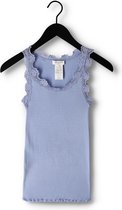 Rosemunde Silk Top W/ Lace Tops & T-shirts Dames - Shirt - Blauw - Maat XS