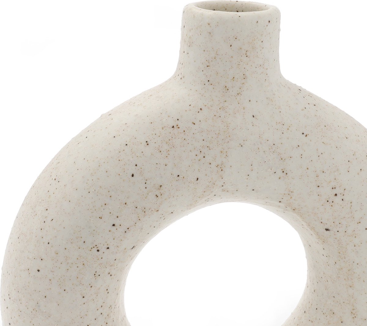 HOMLA Vaas NOVO – wit met gat - 19 x 5,5 x 21 cm - 814131