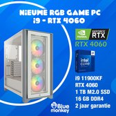 Blue Monkey RGB Game PC: i9 11900KF - RTX 4060 - 1TB SSD - 16 GB DDR4