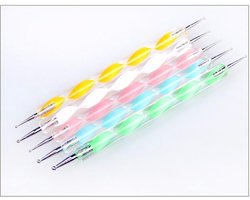Druppelpen | nail art tool | dots in verschillende formaten | dot painting | 5 stuks