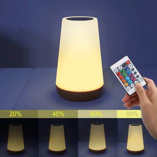 Lampe De Table En Cristal,Lampe Nuit Tactile Avec 16 Couleurs Changeantes,4 Modes De Réglage De