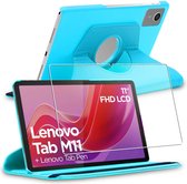 ebestStar - Hoes voor Lenovo Tab M11, Roterende Etui, 360° Draaibare hoesje, Blauw + Gehard Glas