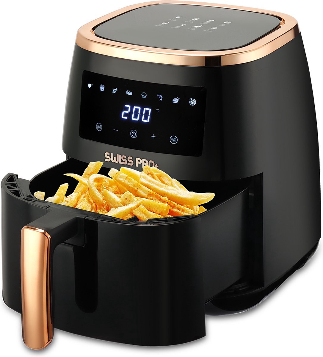 Smart Airfryer 6.5 L met Dubbele Lade - 1500W - Zwart/Rose - Product - €49,95