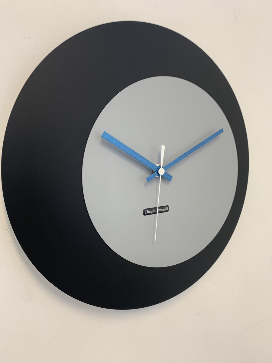 ChantalBrandO wandklok ECLIPS Zwart & Grijs Modern Design