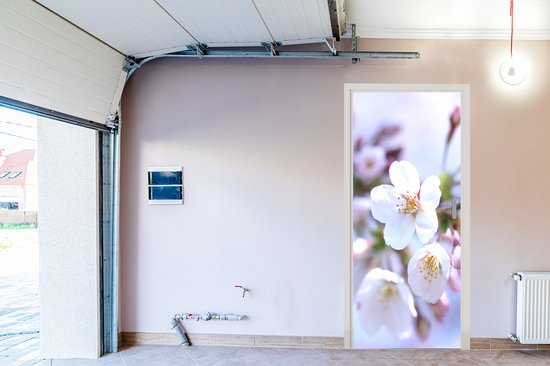 Sticker de porte Fleurs - Sakura - Branche - Branches fleuries - 95x215 cm - Poster de porte