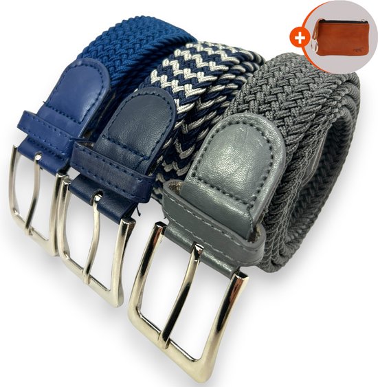 Safekeepers elastische riemen - Elastiek riem - stretch riemen - riem heren - riemen dames - 3 Stuks