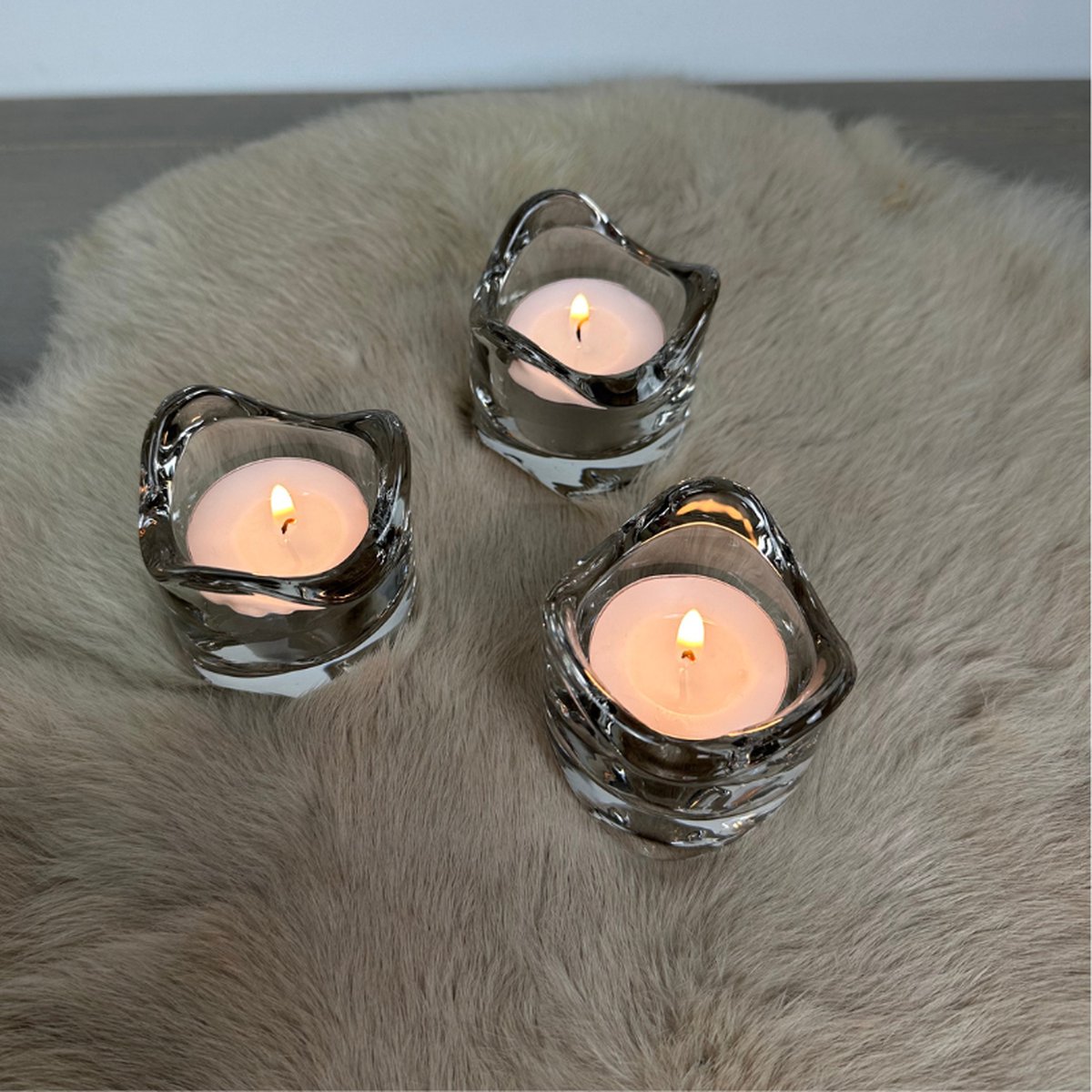 Theelichthouder Set Van 3 - Kaarsenhouder - Theelicht - Tafeldecoratie