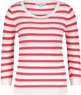 Red Button Trui Cable And Stripe Srb4195 Coral Dames Maat - XXL