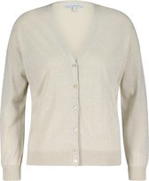 Red Button Vest Cardigan Fine Knit Lurex Srb4196a Kit/silver Dames Maat - XXL