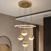 4 Bollen Hanglamp - Luxe Hanglamp Woonkamer - 3 Kleuren - Goud - Moderne lamp - 42 cm - Kroonluchter