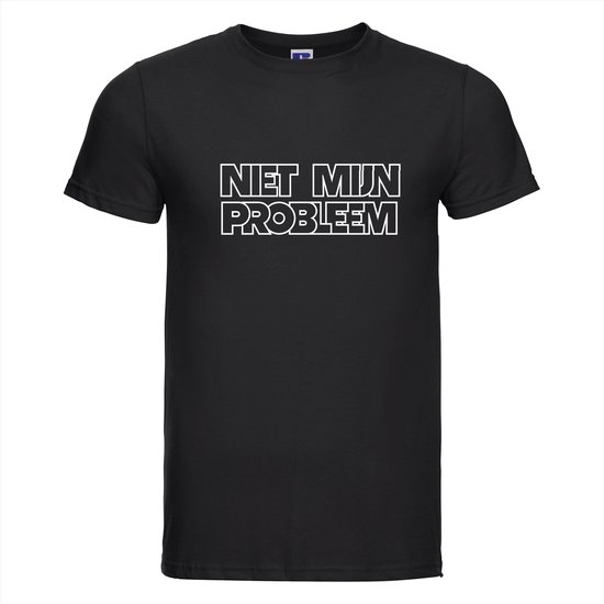 Niet mijn probleem T-shirt - 100% Katoen - Maat L - Classic Fit - Zwart