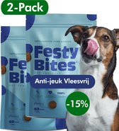 Anti Jeuk & Poten Likken (Vleesvrij) - Probiotica Hond tegen jeuk - +4.7 miljard Probiotica per snoepje - FAVV goedgekeurd - Brievenbuspakket - VOORDEELBUNDEL (2 Pack) - Hondensnacks - 120 Hondensnoepjes