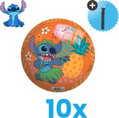 Disney Stitch Lichtgewicht Speelgoed Bal - Kinderbal - 23 cm - Volumebundel 10 stuks - Inclusief Balpomp