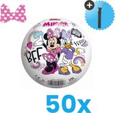 Minnie Mouse Lichtgewicht Speelgoed Bal - Kinderbal 23 cm - Volumebundel 50 stuks - Inclusief Balpomp