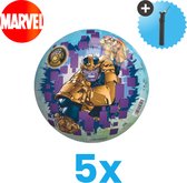 Marvel Avengers Lichtgewicht Speelgoed Bal - Kinderbal - 23 cm - Volumebundel 5 stuks - Inclusief Balpomp