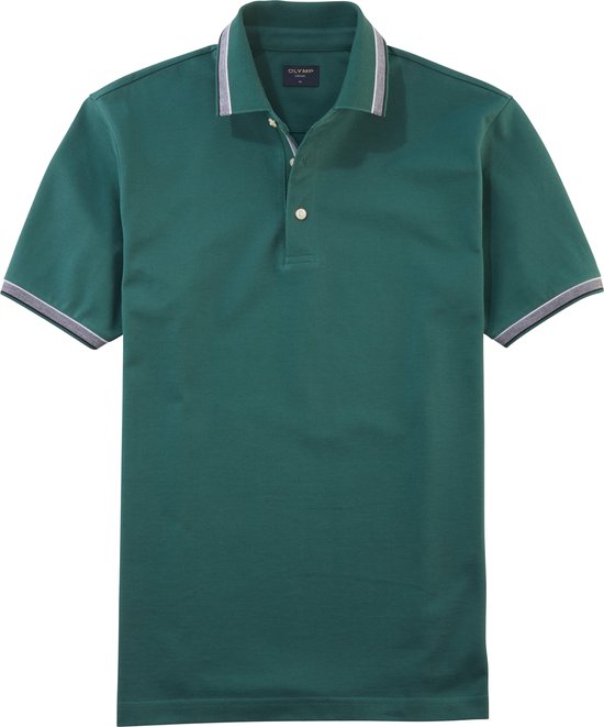 OLYMP Polo Casual - modern fit polo - groen - Maat: 3XL