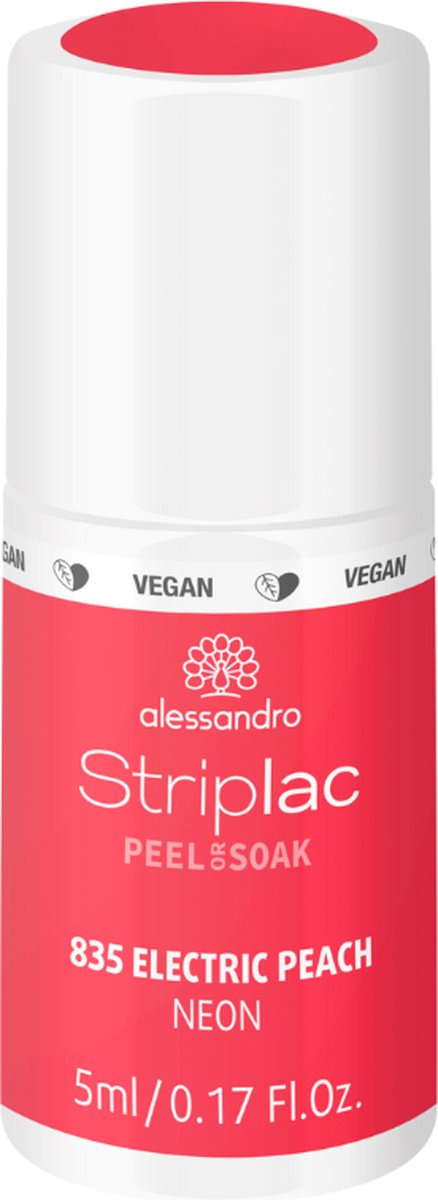 Goedkoopste Alessandro Striplac Peel or Soak 835 Electric Peach 5 ml