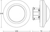 STEINEL bewegingsmelder en aanwezigheidmelder plafondinbouw PD-8 ECO COM1 - wit (087913)