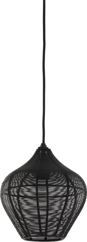 Light & Living Hanglamp Alvaro - 20cm - Mat Zwart