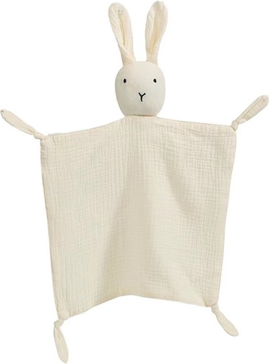 Doudou Lapin Crème Katoen Hydrophile Bébé Tissu tétine
