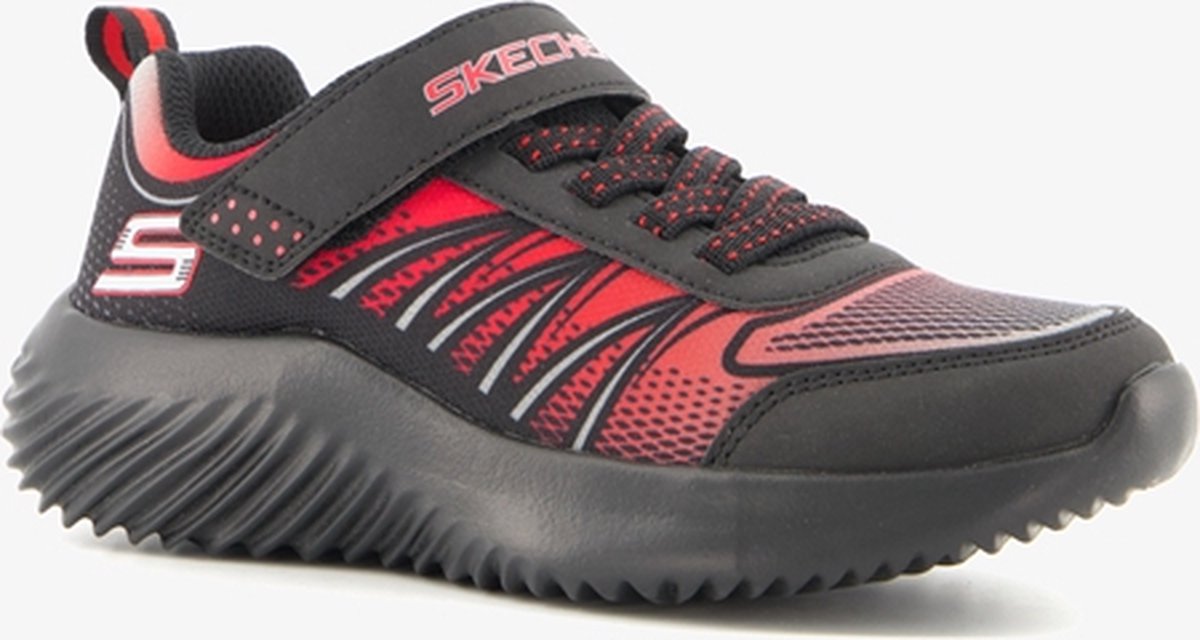 Skechers Bounder kinder sneakers zwart/rood - Maat 38 - Uitneembare zool - Skechers