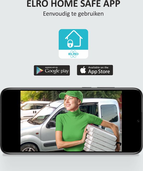 ELRO DV4000IP2 Interphone Vidéo IP Wifi – 2 appartements – HD Camera 1080P avec vision nocturne – Câble 4 fils – 16 Sonneries