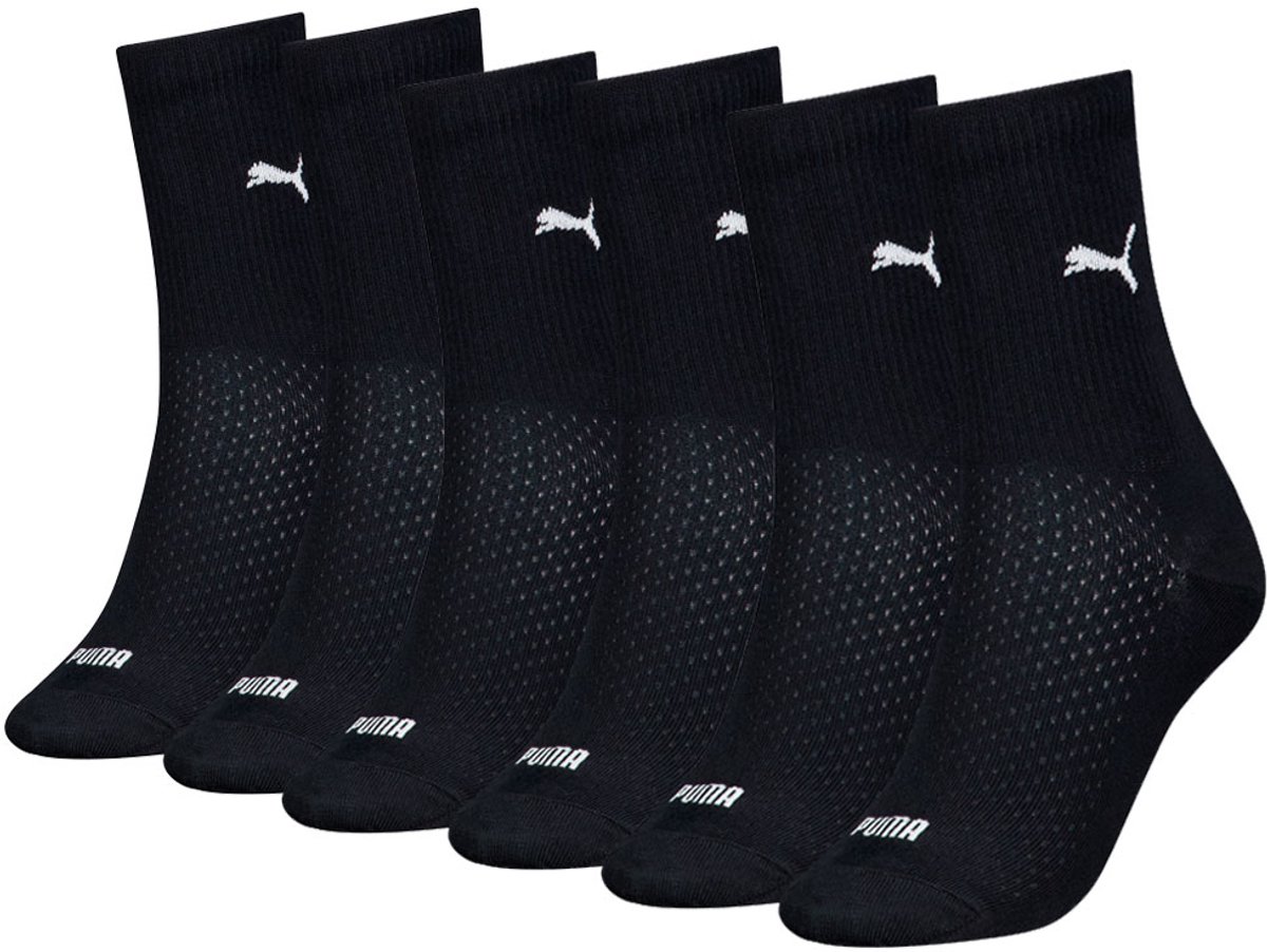 Puma Sokken Dames 6 paar Zwart