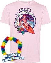 T-shirt Surfing Man | Toppers in Concert 2024 | Club Tropicana | Hawaii Shirt | Ibiza Kleding | Lichtroze | maat M