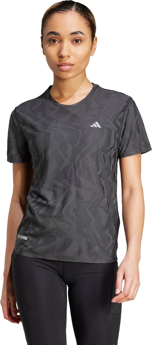 adidas Performance Ultimate HEAT.RDY Engineered Running T-shirt Dames Zwart