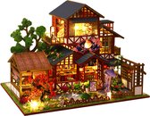 Premium Miniatuur XXL bouwpakket - Bouwpakket - Voor Volwassenen (14+) - Modelbouwpakket - DIY - Poppenhuis – incl. Led Licht, Muziek en bescherming - Luxury Garden Palace