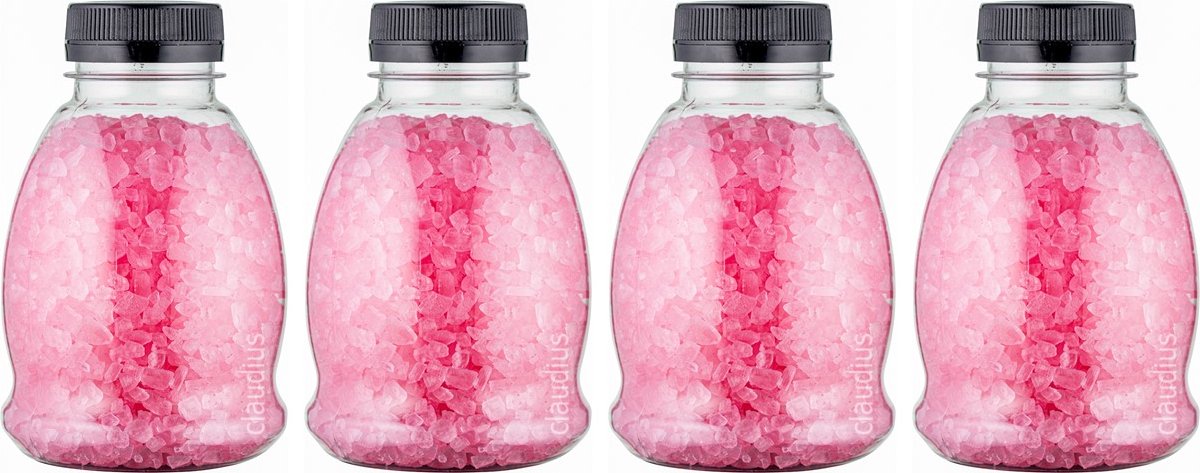 Goedkoopste Claudius Badzout Rozen - 375 gram - Fles met zwarte dop - Set van 4 stuks