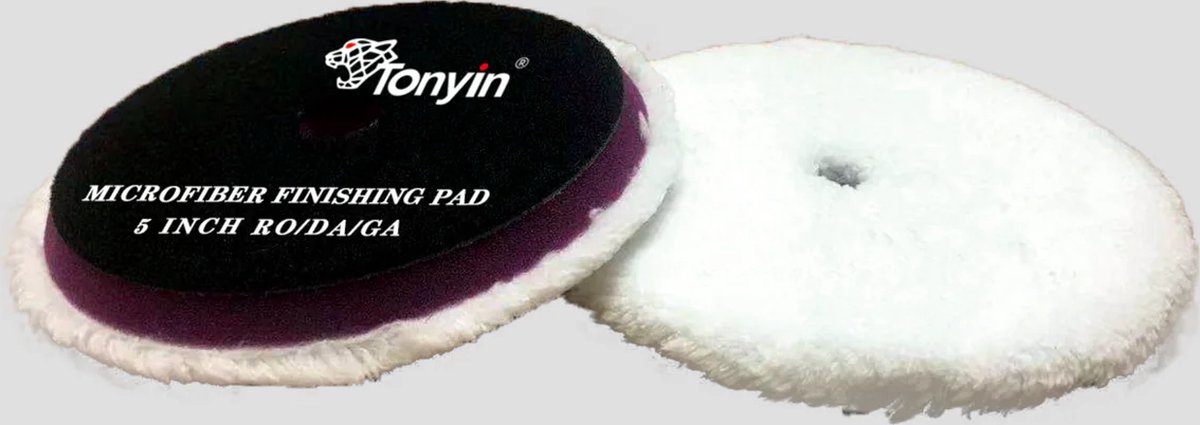 TONYIN | Microfiber finishing pad | 125mm | Extreme correctieklacht | Polijstpad | Medium cut | TP09A