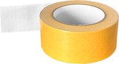 Kortpack - Dubbelzijdige linnen tape - 50mm x 25mtr - 1 Rol per verpakking - Hotmelt belijming - Geel witte kleur - (020.0153)