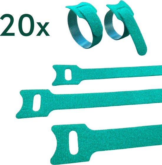 Tie Rips 20x Nylon Tie Rips met Klittenband - 15CMx13MM - Voor binden van o.a ...