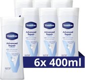 Vaseline Advanced Repair Bodylotion | 6 x 400 ml voordeelverpakking | Parfumvrij
