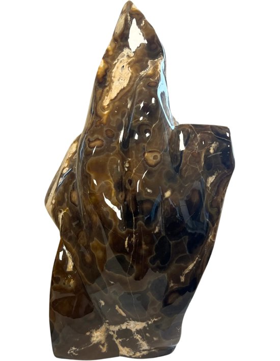 Aragoniet bruin edelsteen sculptuur nr.10