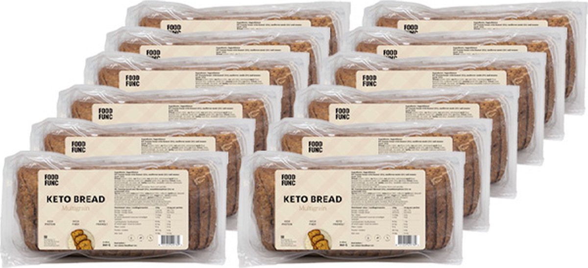 Goedkoopste Foodfunc | Keto Bread | Multigrain | 12 stuks | 12 x 360 gram | No Junk Just Func